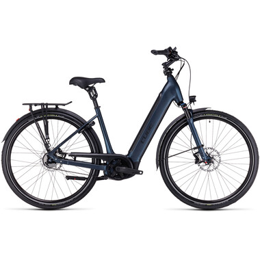 Bicicleta de paseo eléctrica CUBE SUPREME HYBRID SLT 625 WAVE Azul 2023 0